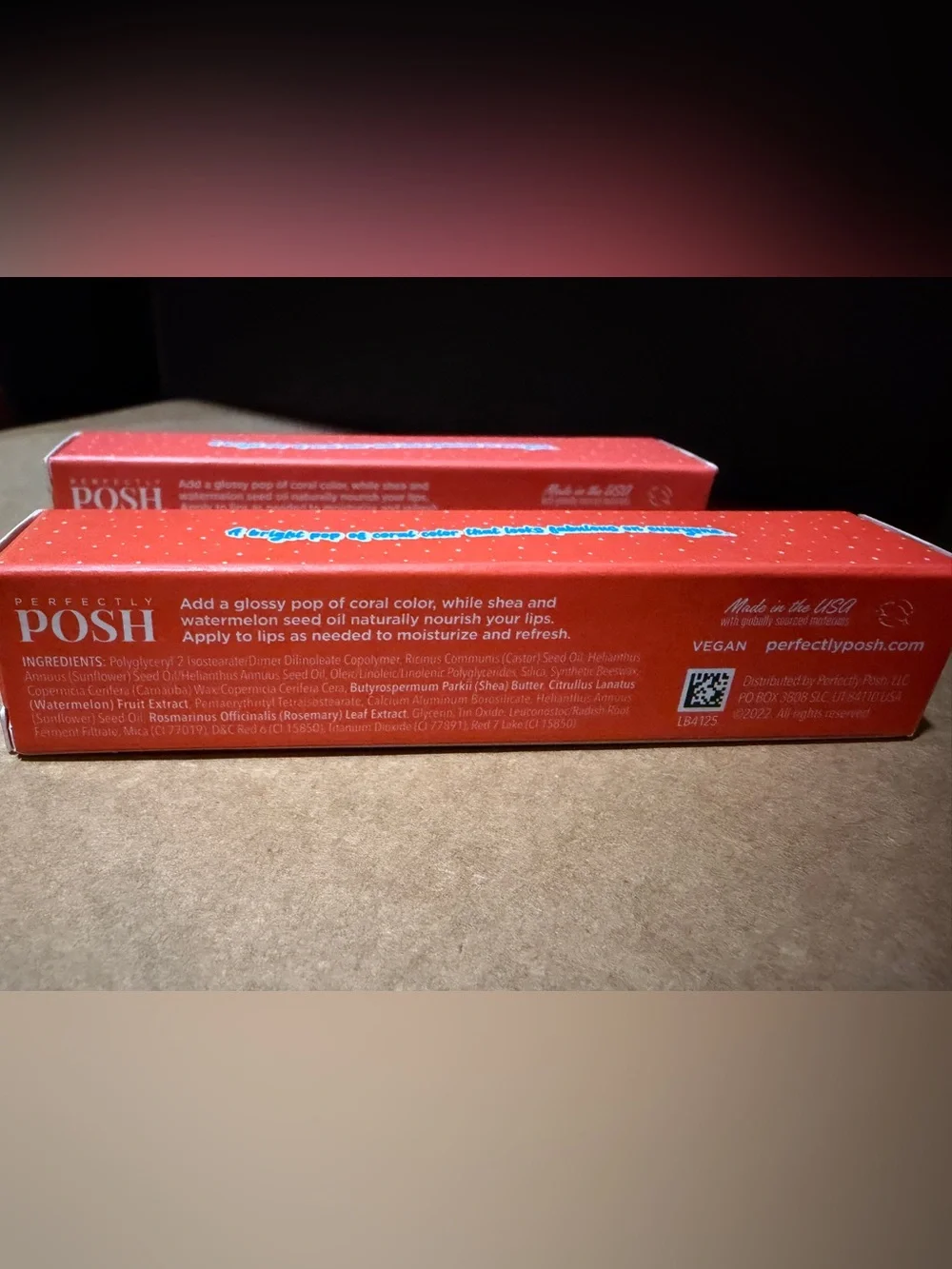 Perfectly Posh Rainbow Bright Coral Lip Gloss - Coral
